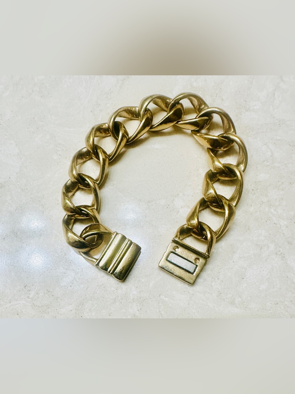 Ralph Lauren Bracelet Chunky Link Gold Tone 90’s to Early Y2K